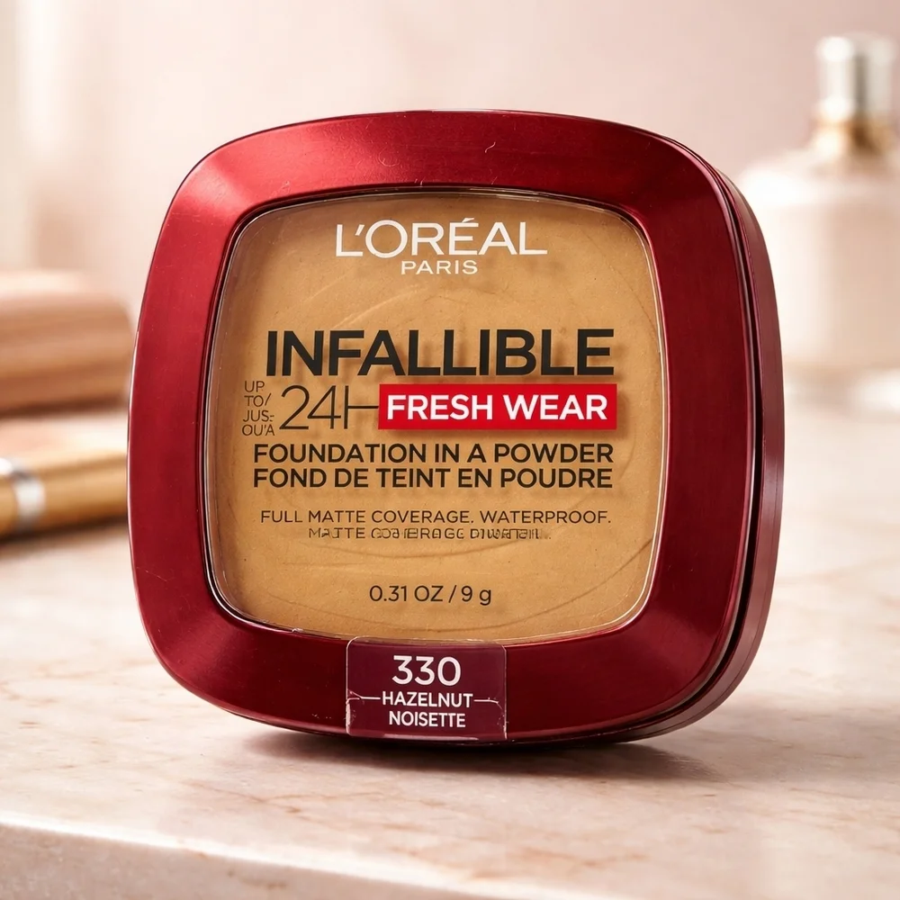 L'Oreal Infallible Fresh Wear Powder Foundation - Hazelnut 330